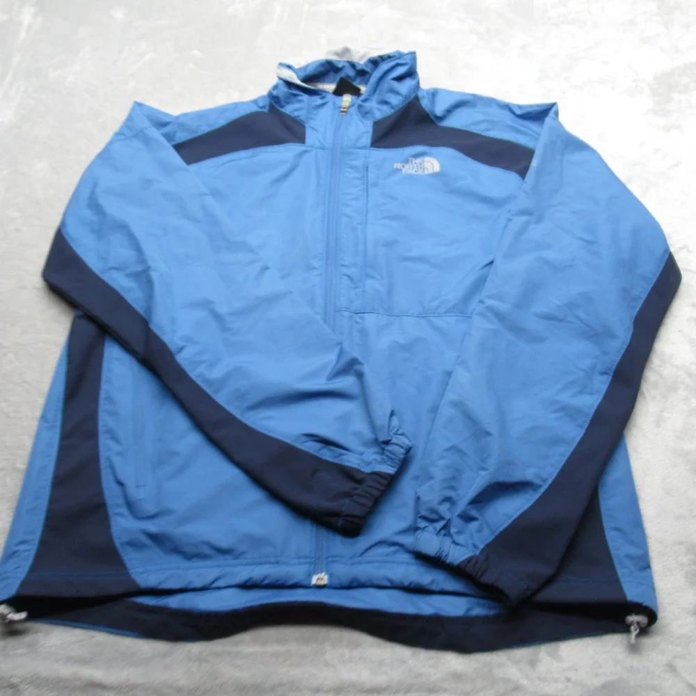 North Face Jacket Mens Large Blue Flight Series Full Zip‎ Rain Wind Hiking Run